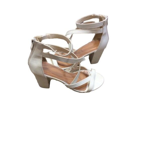 TOP Moda Open toe Sandal 7 White Man Made Materials - Picture 2 of 4